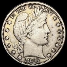 1915 Barber Silver Half Dollar LIGHTLY CIRCULATED