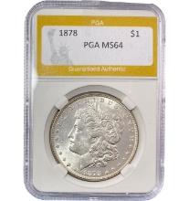 1878 Morgan Silver Dollar PGA MS64