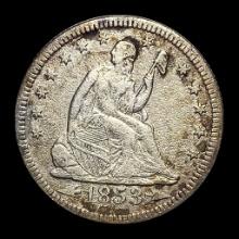 1853-O Silver Seated Liberty [Arrows] Quarter LIGHTLY CIRCULATED