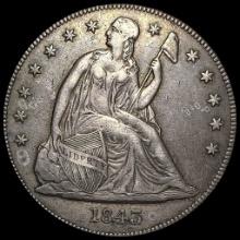 1843 Seated Liberty Silver Dollar NEARLY UNCIRCULATED