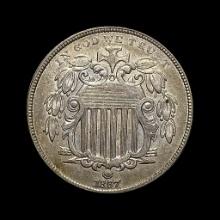 1867 Shield Nickel CLOSELY UNCIRCULATED