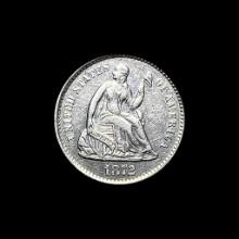 1872-S Silver Seated Liberty Half Dime UNCIRCULATED