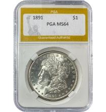 1891 Morgan Silver Dollar PGA MS64