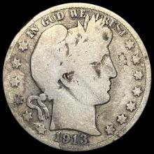 1913 Silver Barber Half Dollar NICELY CIRCULATED