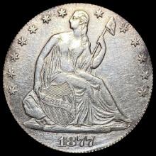 1877-S Silver Seated Liberty Half Dollar CLOSELY UNCIRCULATED