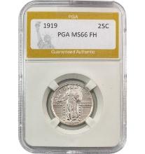 1919 25C Standing Liberty Quarter PGA MS