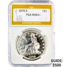 1878-S Trade Dollar PGA MS63+