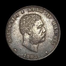 1883 Hawaii Silver 1/4 Dollar LIGHTLY CIRCULATED