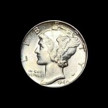 1940 Silver Mercury Dime CHOICE BU