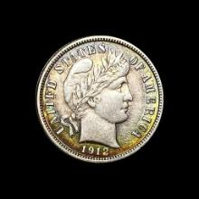1912-D Silver Barber Dime LIGHTLY CIRCULATED