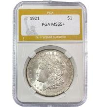 1921 Morgan Silver Dollar PGA MS65+