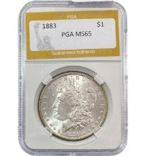 1883 Morgan Silver Dollar PGA MS65