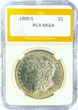 1900-S Morgan Dollar PGA MS64