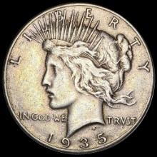 1935 Silver Peace Dollar CLOSELY UNCIRCULATED