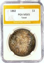 1882 $1 Morgan Dollar PGA MS65