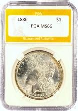 1886 Morgan Silver Dollar PGA MS66