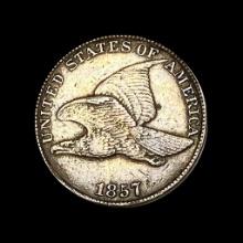 1857 Copper-Nickel Flying Eagle Cent CLOSELY UNCIRCULATED
