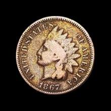 1867 Indian Head Cent LIGHTLY CIRCULATED