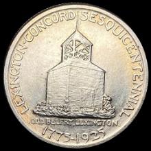 1925 Silver Lexington-Concord Half Dollar GEM BU