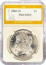 1882-CC Morgan Silver Dollar PGA MS65