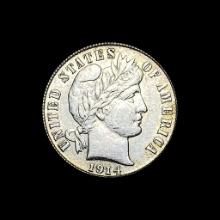 1914-S Silver Barber Dime CLOSELY UNCIRCULATED