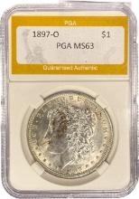 1897-O Morgan Silver Dollar PGA MS63