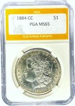 1884-CC Morgan Dollar PGA MS65