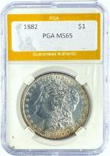 1882 Morgan Silver Dollar PGA MS65