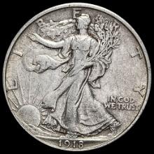 1918 Walking Liberty Half Dollar CLOSELY UNCIRCULATED