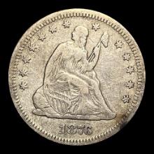 1876-S Silver Seated Liberty Quarter LIGHTLY CIRCULATED
