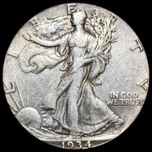 1934-S Silver Walking Liberty Half Dollar NEARLY UNCIRCULATED