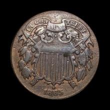 1865 Two-Cent Piece NEARLY UNCIRCULATED