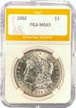 1902 Morgan Silver Dollar PGA MS63