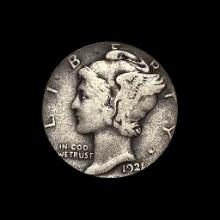 1921 Silver Mercury Dime NICELY CIRCULATED
