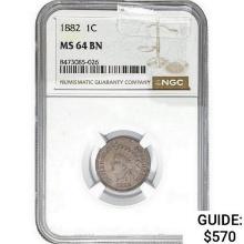1882 Indian Head Cent  MS64