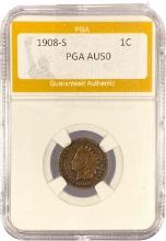 1908-S Indian Head Cent PGA AU50