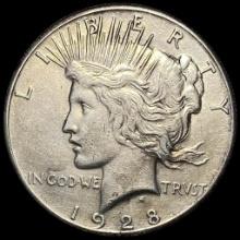 1928 Silver Peace Dollar NEARLY UNCIRCULATED