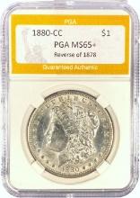 1880-CC Morgan Dollar PGA MS65+