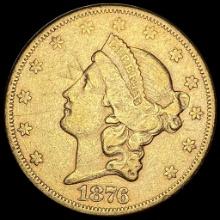 1876-S Liberty Head $20 Double Eagle LIGHTLY CIRCULATED