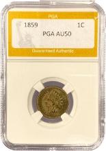 1859 Indian Head Cent PGA AU50