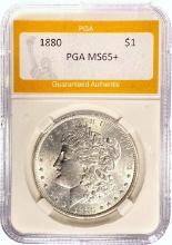 1880 $1 Morgan Dollar PGA MS65+