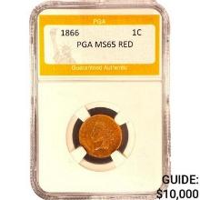 1866 1C PGA MS65 RED