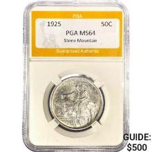 1925 Stone Mountain 50C PGA MS64