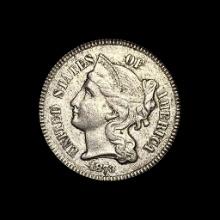 1873 Nickel Three-Cent Piece CLOSELY UNCIRCULATED