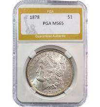 1878 Morgan Silver Dollar PGA MS65