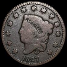 1827 Coronet Head Large Cent NICELY CIRCULATED