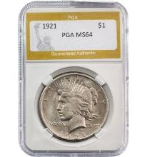 1921 Peace Silver Dollar PGA MS64