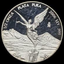 2006 Silver 1/2 Onza Libertad GEM PROOF