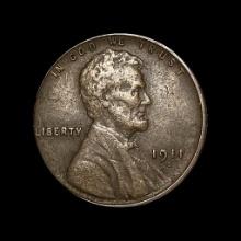 1911-S Lincoln Wheat Cent LIGHTLY CIRCULATED