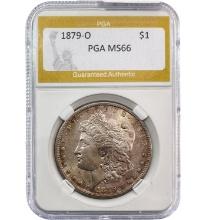 1879-O Morgan Silver Dollar PGA MS66